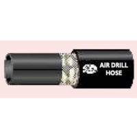 Air Drill Black Hose – Robust Pneumatic Hose with Textile and Steel Reinforcement, High Abrasion and Oil Resistant, Designed for Construction and Rock Drilling